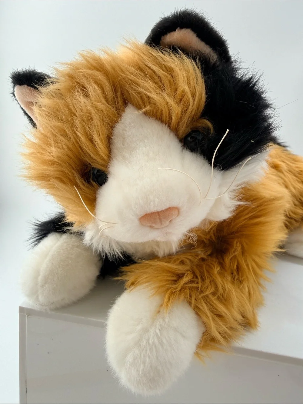Ty Calico Cat Plush Toy in White, Orange-Brown, and Black